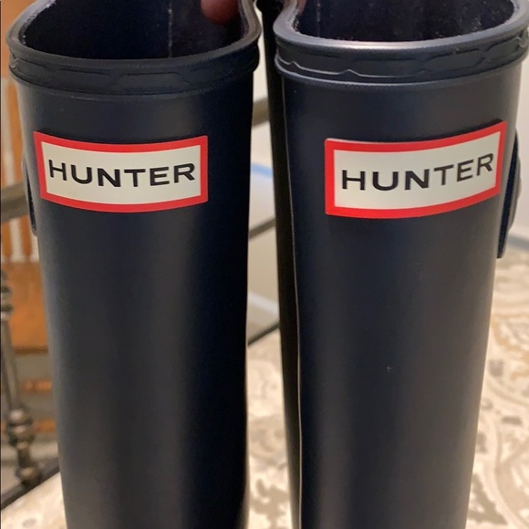 Matte Navy Hunter Rain Boots - Picture 2 of 5